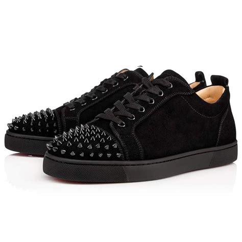 christian louboutin black spikes sneakers|christian louboutin junior spike black.